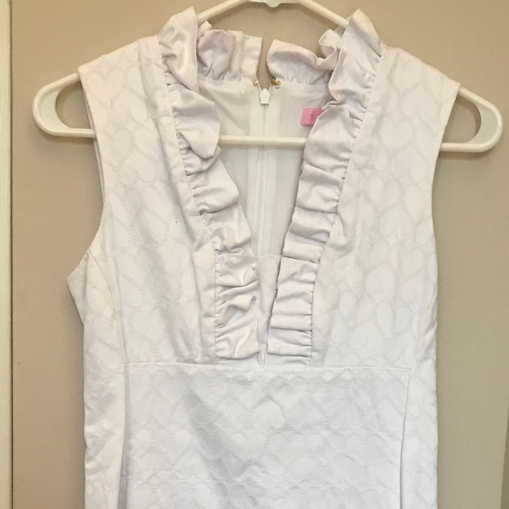 Lilly Pulitzer White Heart shift dress sz 0